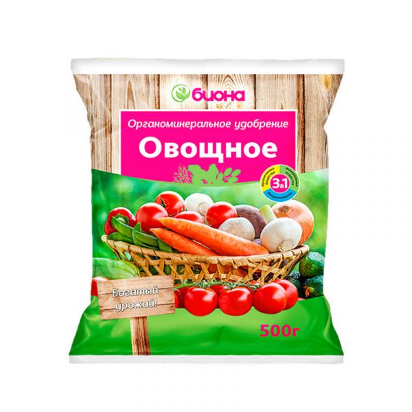 Fertilizer organomineral 500gr Vegetable BIONA